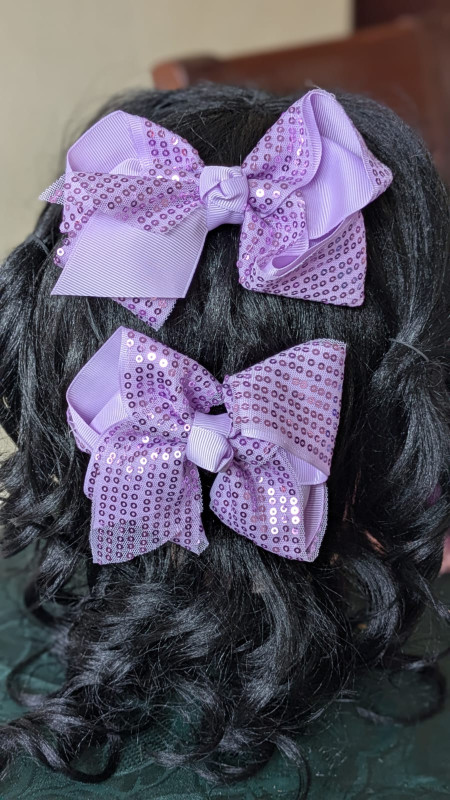Light Purple sequin Bows